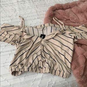 Off the shoulder/spaghetti strap blouse